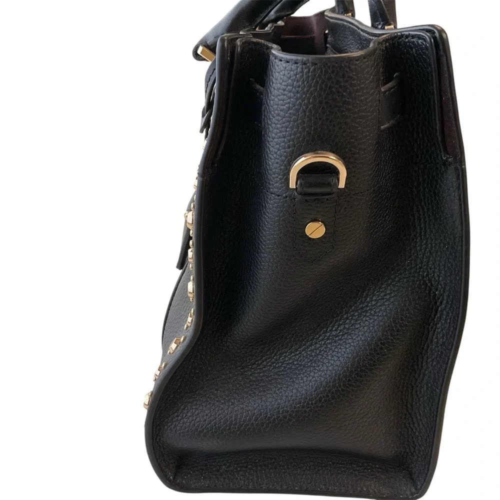 Michael Kors Nouveau Hamilton black leather Satchel, NWT - Picture 3 of 8